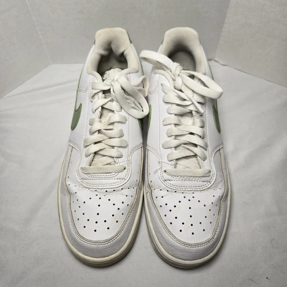 Nike Court Vision Next Nature Low White Oil Green 8.5 School Play Streetwear